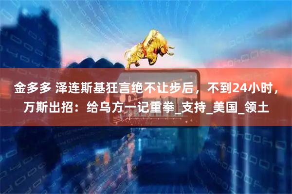 金多多 泽连斯基狂言绝不让步后，不到24小时，万斯出招：给乌方一记重拳_支持_美国_领土