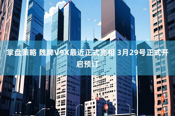 掌盘策略 魏牌V9X最近正式亮相 3月29号正式开启预订